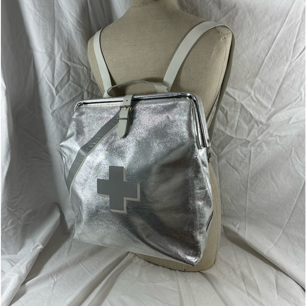 HTF Genuine The Prepster Emergency Backpack fireproof silver metallic